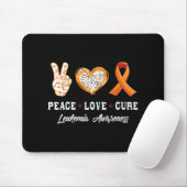 Peace Love Cure Leukemia認識度男性女性子供 マウスパッド (マウス)