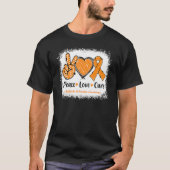 Peace Love Cure Multiple Sclerosis Ms Awareness Or Tシャツ (正面)