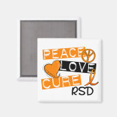 Peace Love Cure RSD反射性交感神経性ジストロフィー マグネット (正面/裏面)