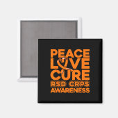 Peace Love Cure Rsd Crps Awareness 1  マグネット (正面/裏面)