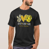 Peace Love Cure Sunflower Yellow Ribbon Sarcoma Aw Tシャツ (正面)