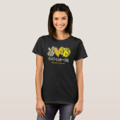 Peace Love Cure Sunflower Yellow Ribbon Sarcoma Aw Tシャツ (正面フル)