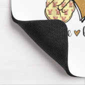 Peace Love Cute Show Pig Lover  マウスパッド (コーナー)