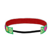 Peace Love Daisies アスレチックヘッドバンド (裏面)