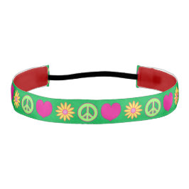 Peace Love Daisies アスレチックヘッドバンド