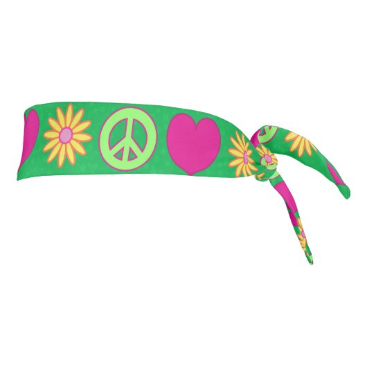 Peace Love Daisies タイヘッドバンド (回転90)