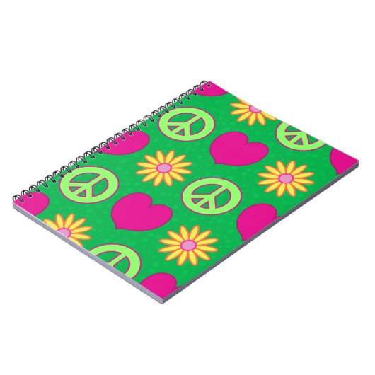 Peace Love Daisies ノートブック (左側)