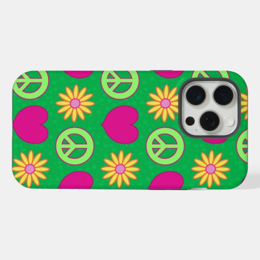 Peace Love Daisies iPhoneケース (裏面横)