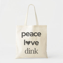 Peace Love Dink | Pickleball Fan Addict Fashion トートバッグ