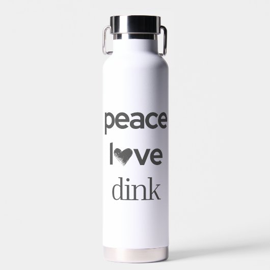 Peace Love Dink | Pickleball Fan Addict Premium ウォーターボトル (正面)