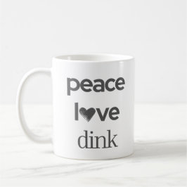 Peace Love Dink | Pickleball Fan Addict Tea コーヒーマグカップ