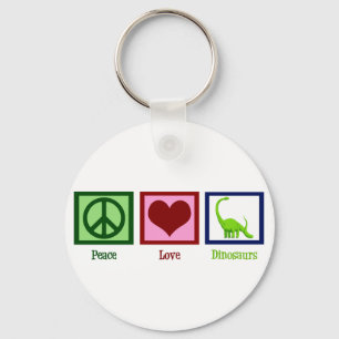 Peace Love Dinosaurs キーホルダー