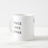 PEACE LOVE DIVAS マグカップ (正面左)