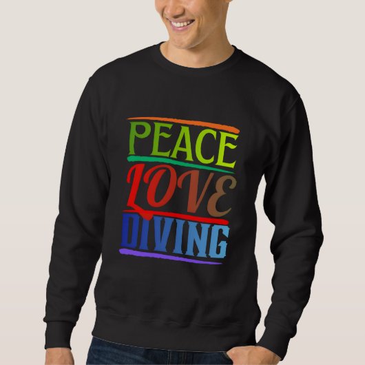 peace love diving スウェットシャツ (正面)
