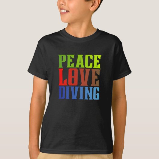 peace love diving tシャツ (正面)