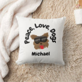 Peace Love Dogs クッション (ブランケット)