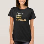 Peace Love Dogs Lapidary Retro Tシャツ (正面)