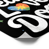 Peace Love Dogs Tie Dye Dog Lover Rescue Puppy ポスター (角)