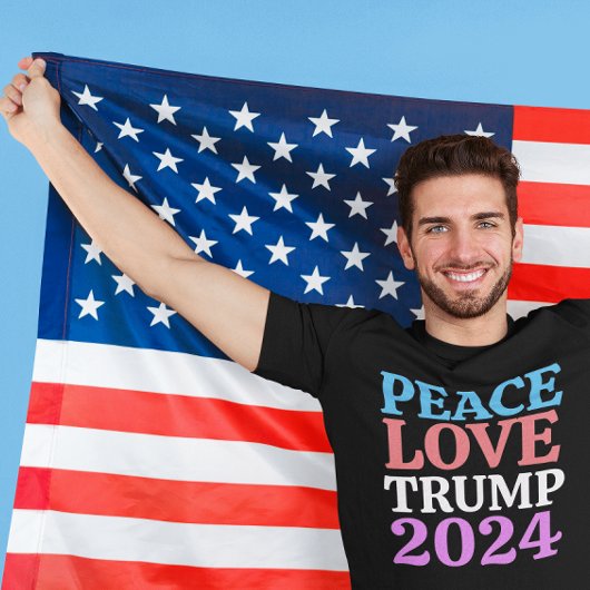 PEACE LOVE DONALD TRUMP 2024 Tシャツ