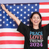 PEACE LOVE DONALD TRUMP 2024 Tシャツ