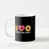 Peace Love Donut - Doughnut Lover's For Men Women  コーヒーマグカップ (左)
