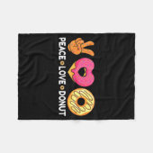 Peace Love Donut - Doughnut Lover's For Men Women  フリースブランケット (正面(横))