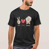 Peace Love Drag'd Doll Face Drag Queen Race Tシャツ (正面)