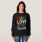 Peace Love Equality Bisexual Pride LGBTQ スウェットシャツ (正面フル)
