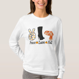 Peace Love Fall Long-Sleeve T-Shirt Tシャツ