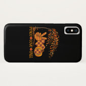 Peace Love Fall Pumpkin Autum Happy Fall Case-Mate iPhoneケース (裏面(横))