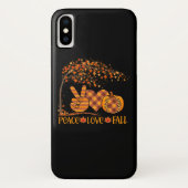 Peace Love Fall Pumpkin Autum Happy Fall Case-Mate iPhoneケース (裏面)