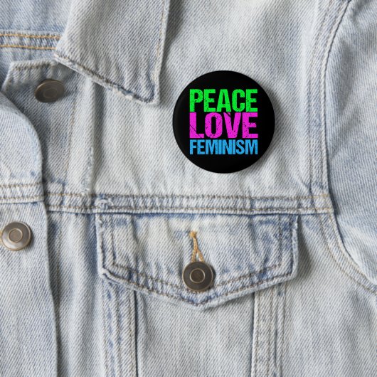 Peace Love Feminism 缶バッジ (インサイチュ)