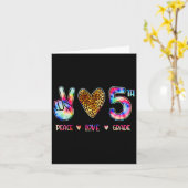 Peace Love Fifth Grade Squad Back To School Gift  カード (黄色い花)