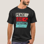 Peace Love Flexatone Music Instrument Flexatone Pl Tシャツ (正面)