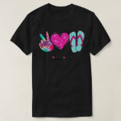 Peace Love Flip Flops Funny Hello Summer Vibes Bea Tシャツ (デザイン正面)