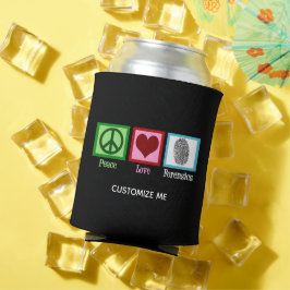 Peace Love Forensicsカスタマイズ可能 缶クーラー