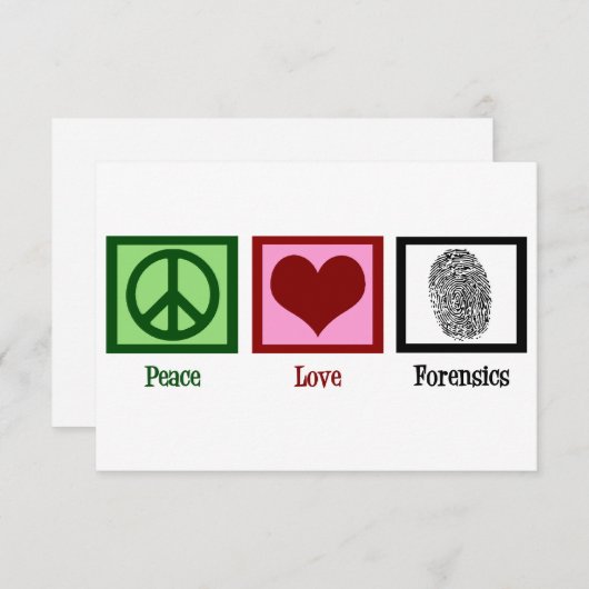 Peace Love Forensics Department Forensic Lab Card (正面/裏面)