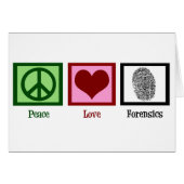 Peace Love Forensics Fingerprint Forensic Lab Card (正面横)
