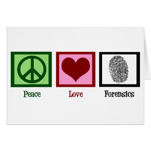 Peace Love Forensics Fingerprint Forensic Lab Card (正面横)