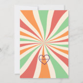 Peace, Love & Four Ever Young 4th Retro Birthday 招待状 (裏面)