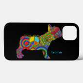 「Peace Love & Frenchies」ポップ・アートの Art iPhoneケース Case-Mate iPhoneケース (裏面 (横))