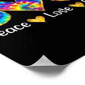 Peace Love Golf Funny Tie Dye Golf Lovers  ポスター (角)