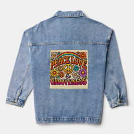 Peace、Love、Grooviness Denimジャケット デニムジャケット