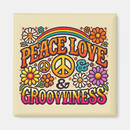 Peace、Love、Grooviness Magnet マグネット