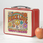 Peace、Love、Grooviness Metal Lunchbox メタルランチボックス (インサイチュ)