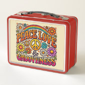Peace、Love、Grooviness Metal Lunchbox メタルランチボックス (裏面)