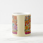 Peace、Love、Grooviness Mug コーヒーマグカップ (中央)