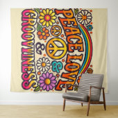 Peace、Love、Grooviness Tapestry タペストリー (インサイチュ(横))