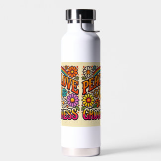 Peace、Love、Grooviness Water Bottle ウォーターボトル