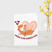 Peace Love Guinea Gs Funny Saying For Guinea Gs Lo カード (黄色い花)